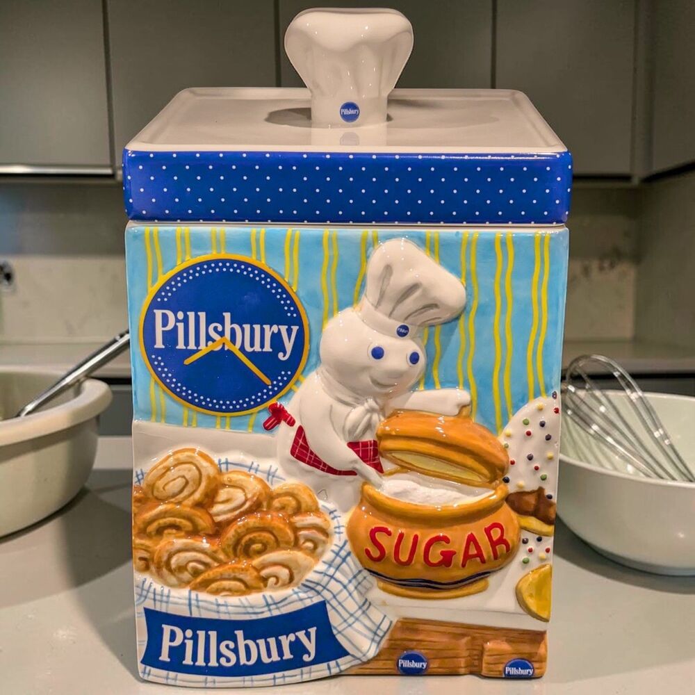 Pillsbury Doughboy SUGAR Canister Danbury Mint 2000 Excellent Condition